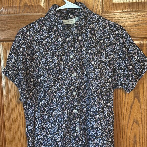 Floral Short Sleeve Button Down - Picture 1 of 2